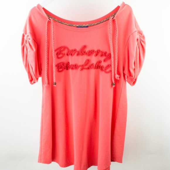Burberry Blue Label Coral Rope-Logo French Terry Tunic - Picture 1 of 7